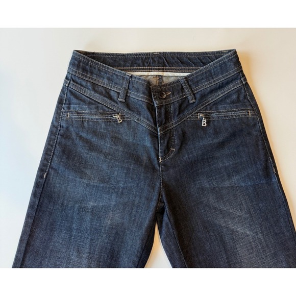 Bogner Jeans Womens EU 68 US 4 Dark Wash Slim Leg Ankle Slit Pockets - Picture 4 of 9